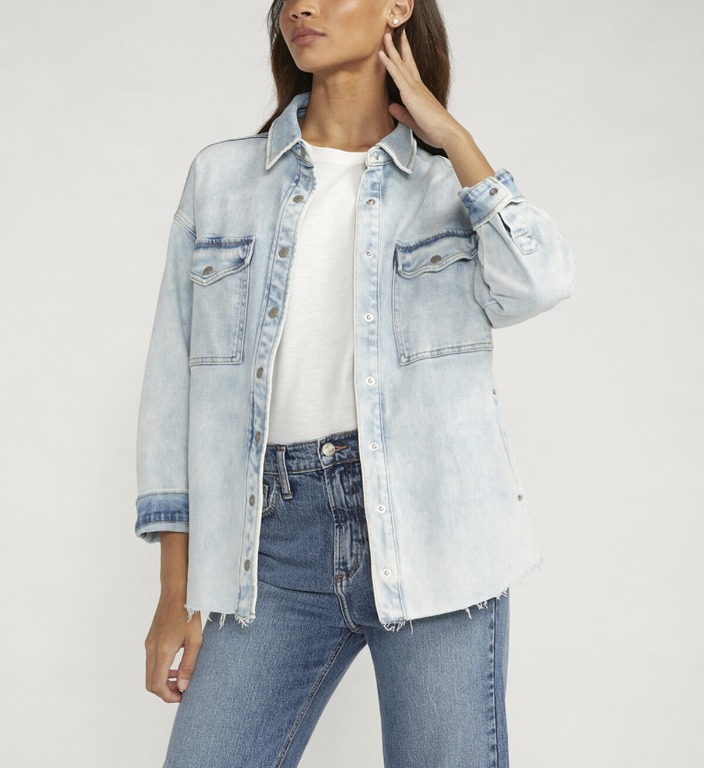 Veston jeans oversized