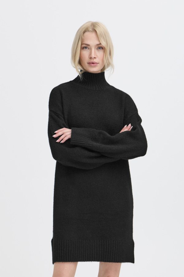 Robe tricot col montant