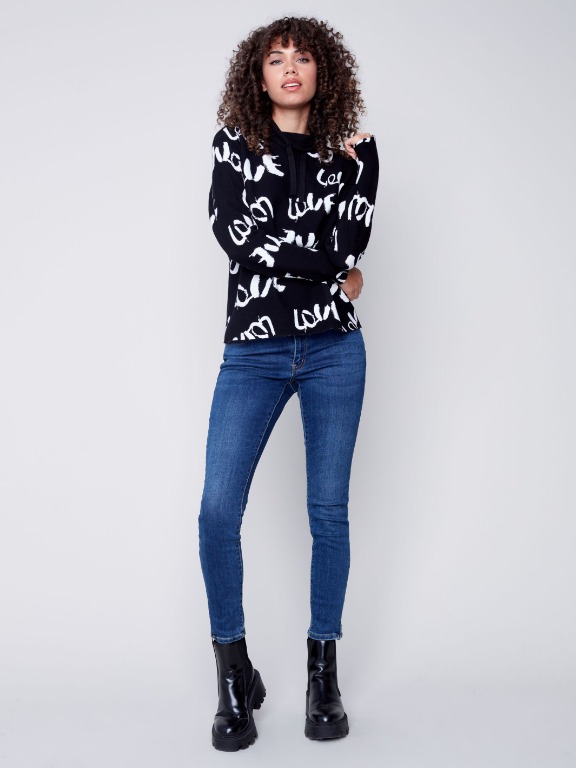 CHANDAIL TRICOT COTON LOVE COL