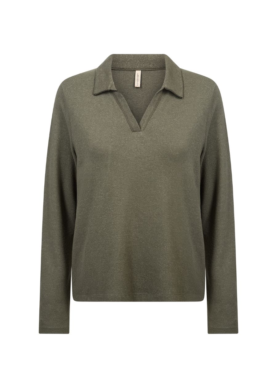 Chandail brossé polo - 27829 - Soya Concept
