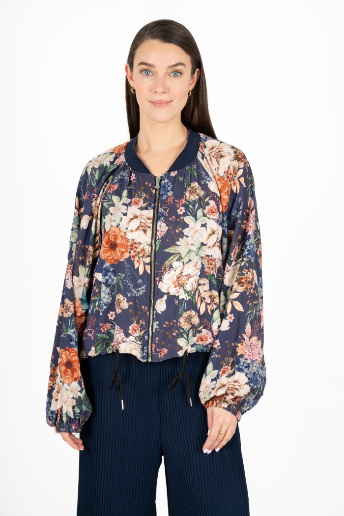 Veste bomber fleurie