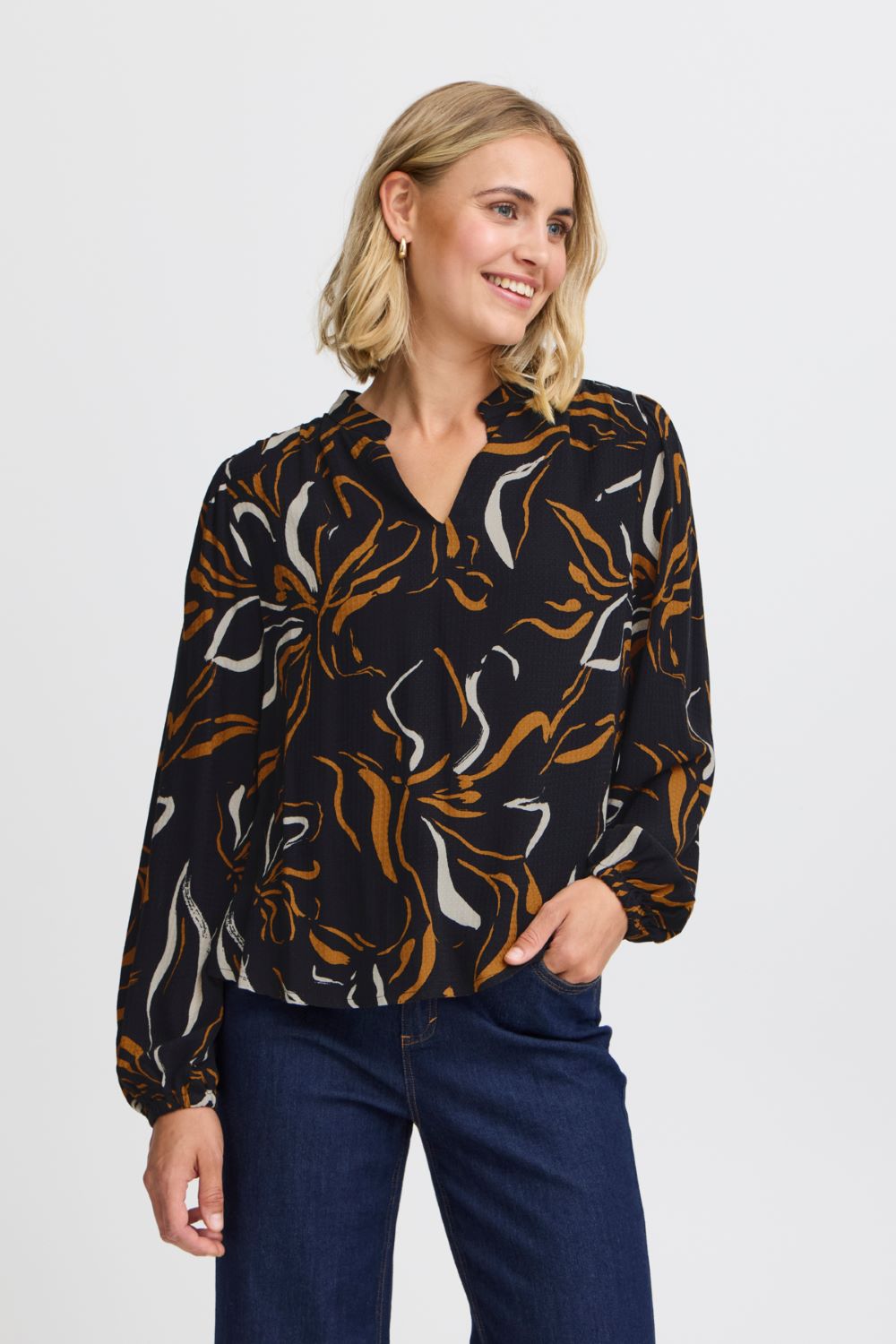 Blouse texturée motif