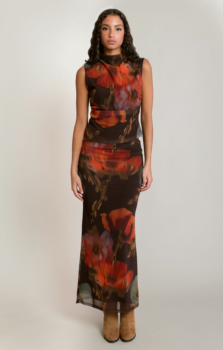 Jupe voile doublée