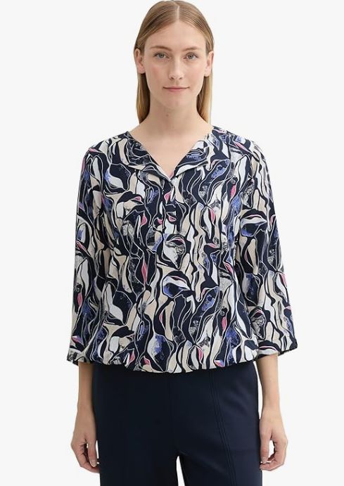 BLouse motif mch 3/4 élastique bas