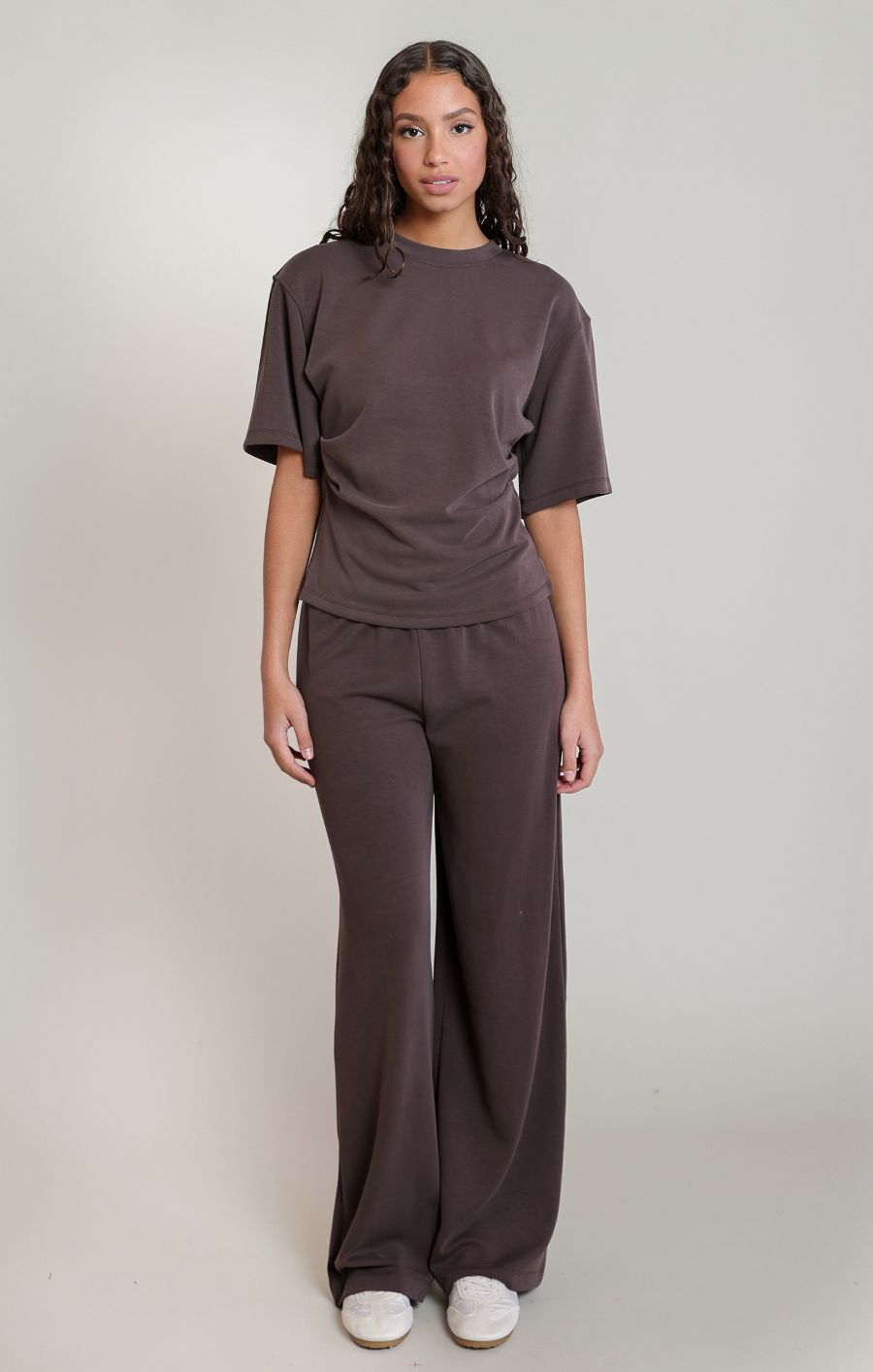 Pantalon jambe large uni