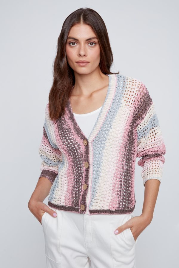Cardigan tricot ajouré - 2618025 - C.Y.C. Coco Y. Club Inc