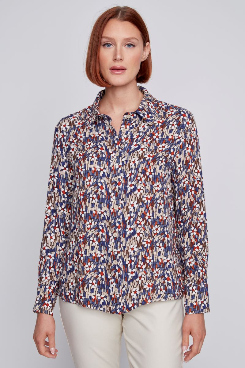 Blouse classique boutons motif - 2425450 - C.Y.C. Coco Y. Club Inc