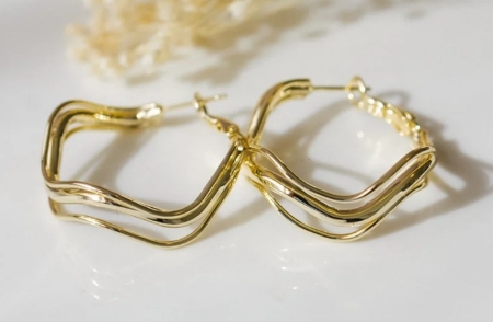 Breezy boucle d'oreille anneau - breezyhoops-e - Glee Jewelry