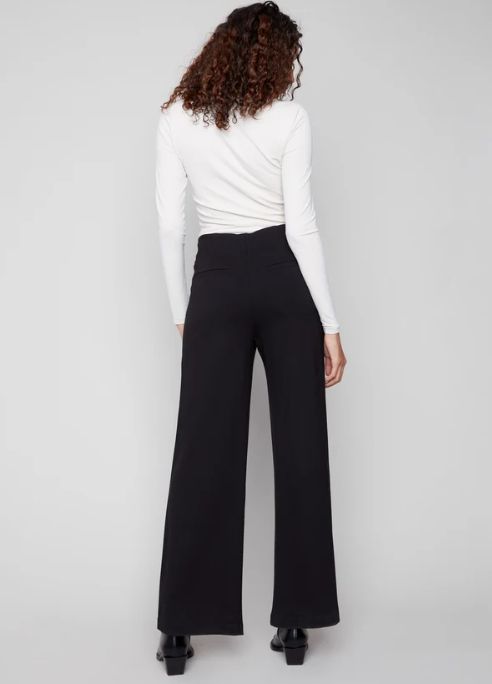 Pantalon à enfiler jambes larges