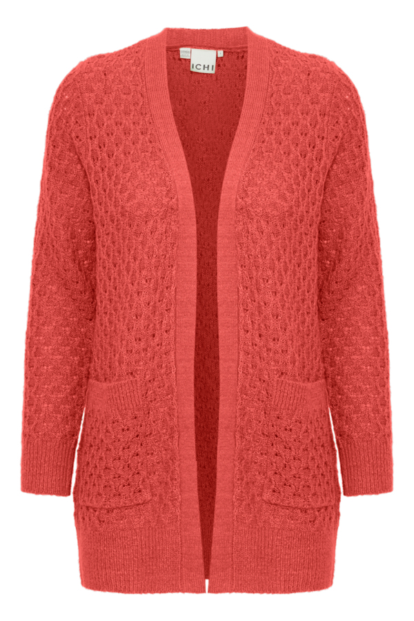 Cardigan tricot coton ouvert - 20121680 - Ichi