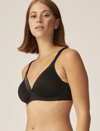 Soutien-gorge sans armatures avec bonnets et ruban brillant - 5119 - Naturana