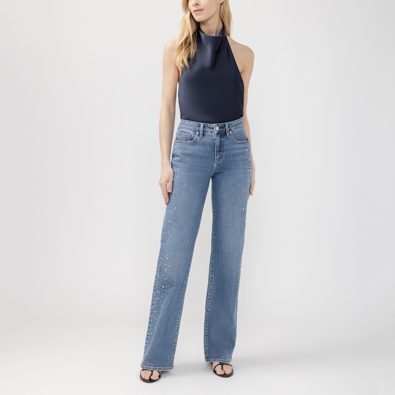 Jeans Avery jambe droite brillants - L94503HDR240 - Silver Jeans