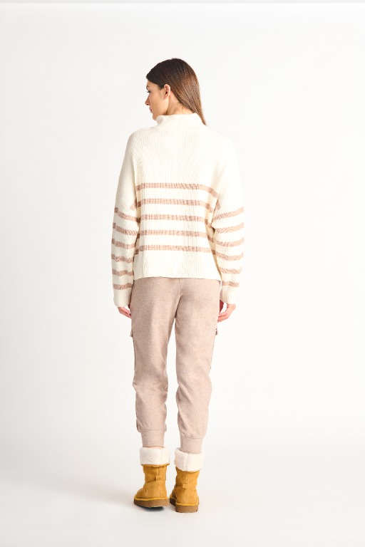 Chandail tricot col montant