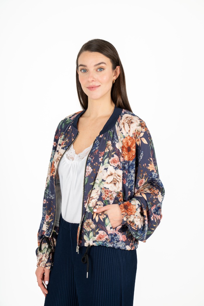 Veste bomber fleurie