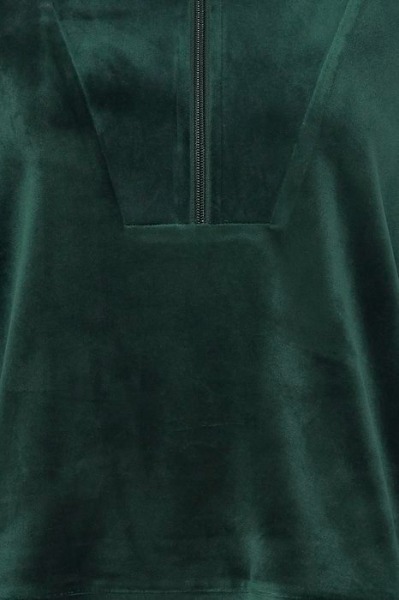 Chandail manche longue velours zip 