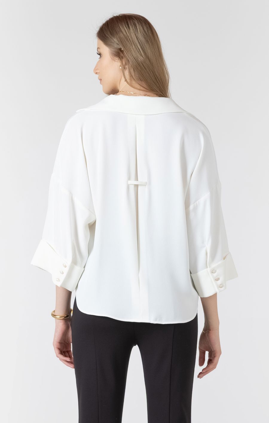 Blouse manche 3/4 unie
