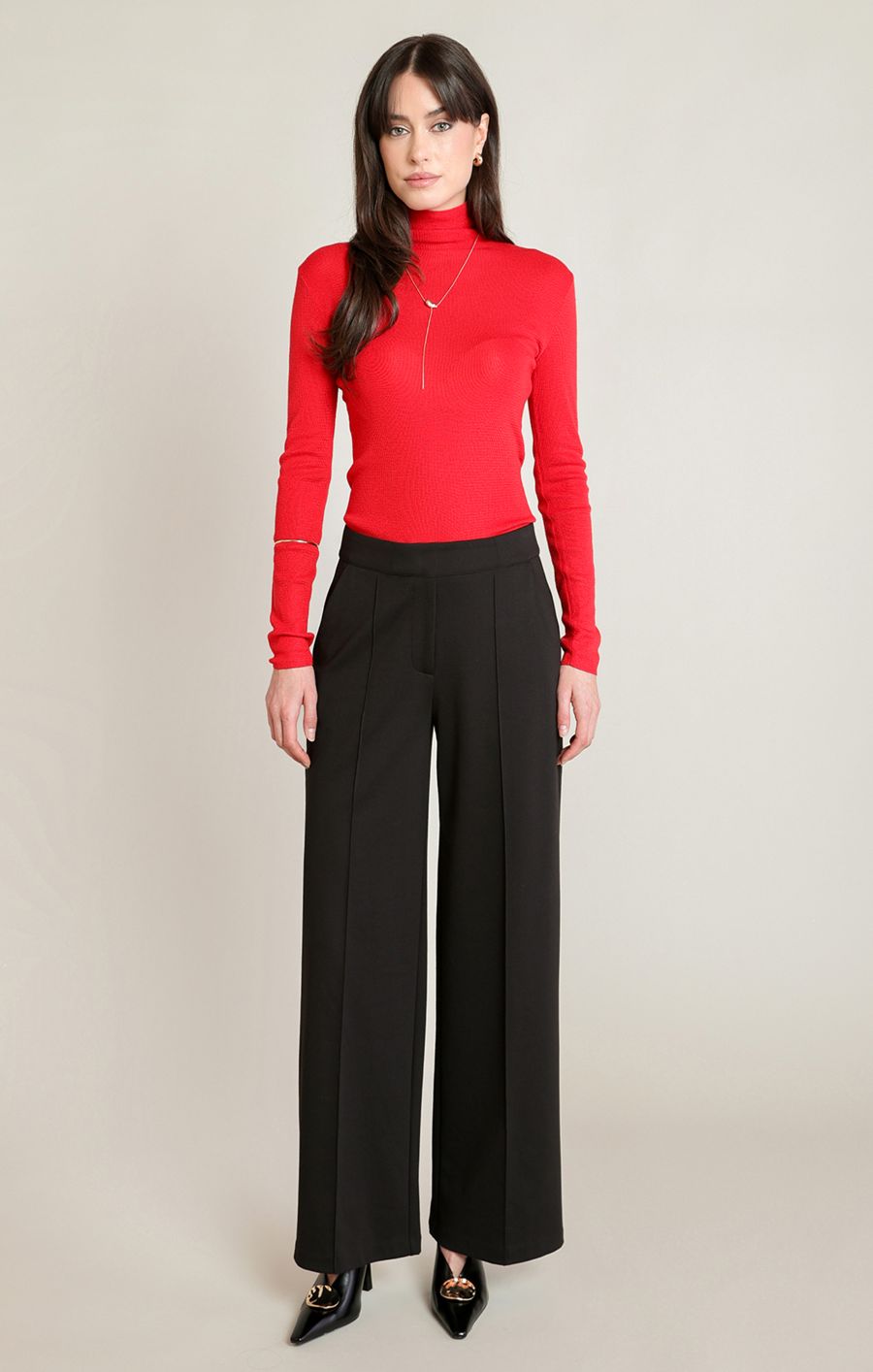 Pantalon chic jambe large