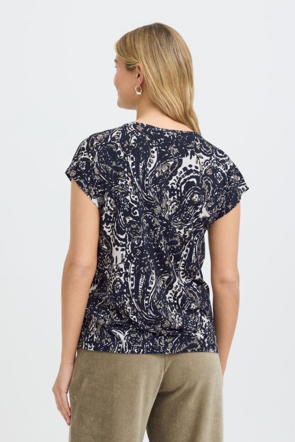 T-shirt col rond motif
