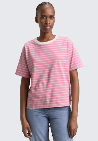 T-shirt boxy ligné - 1047845 - Tom Tailor