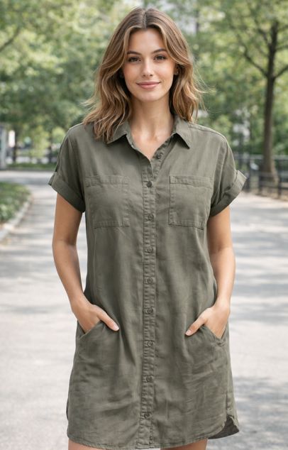 Robe lyocell manche courte - SLS266475 - Silver Jeans