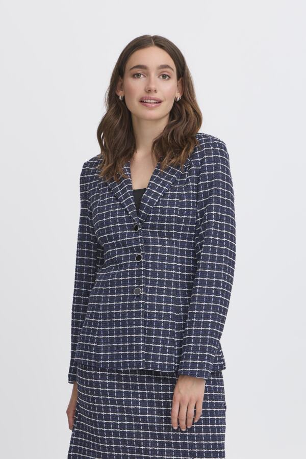 Veston Kate motif carreaux - 20124271 - Ichi