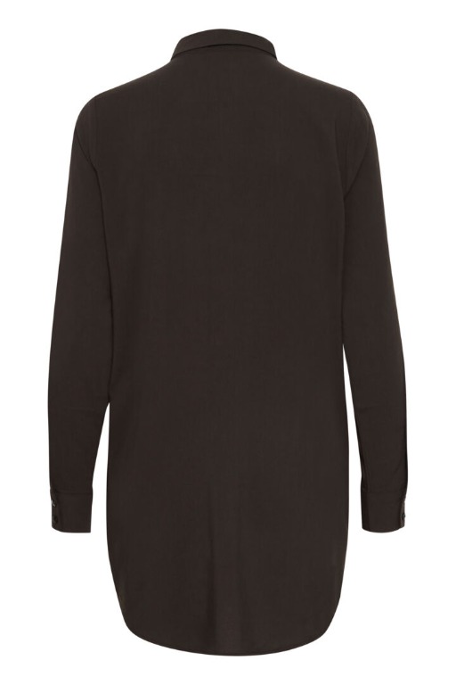 BLOUSE TUNIQUE UNIE BOUTONS CLASSIQUE