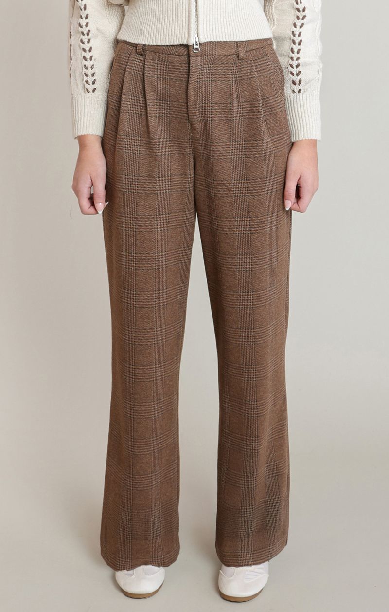 Pantalon carreaux plis devant - 2822716 D - Dex
