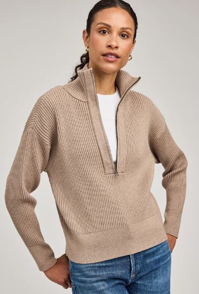Chandail tricot zip encolure - GF2509-3151 - Gentle Fawn