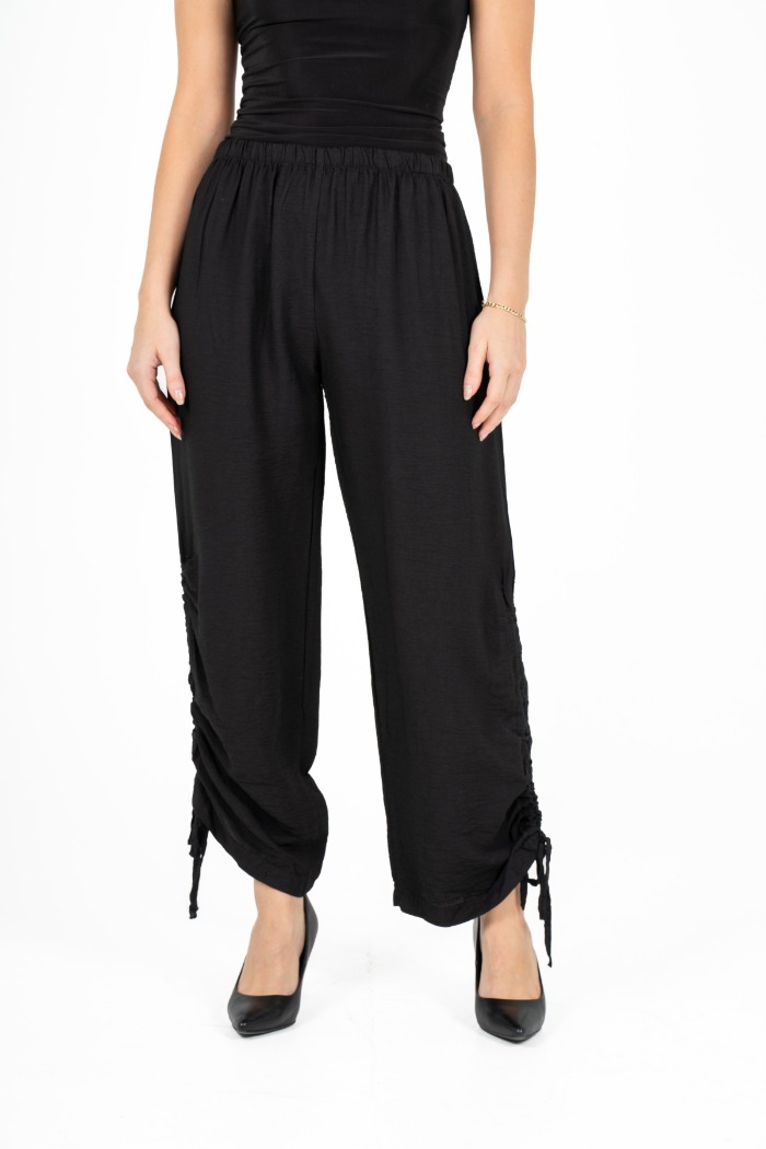 Pantalon lin taille élastique 