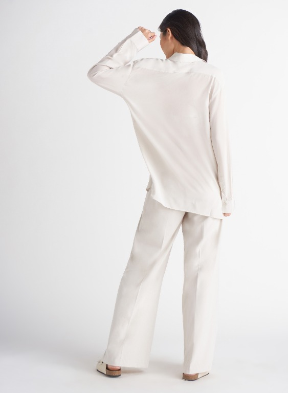 Blouse satinée
