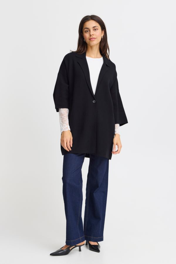 Cardigan mi-long chic