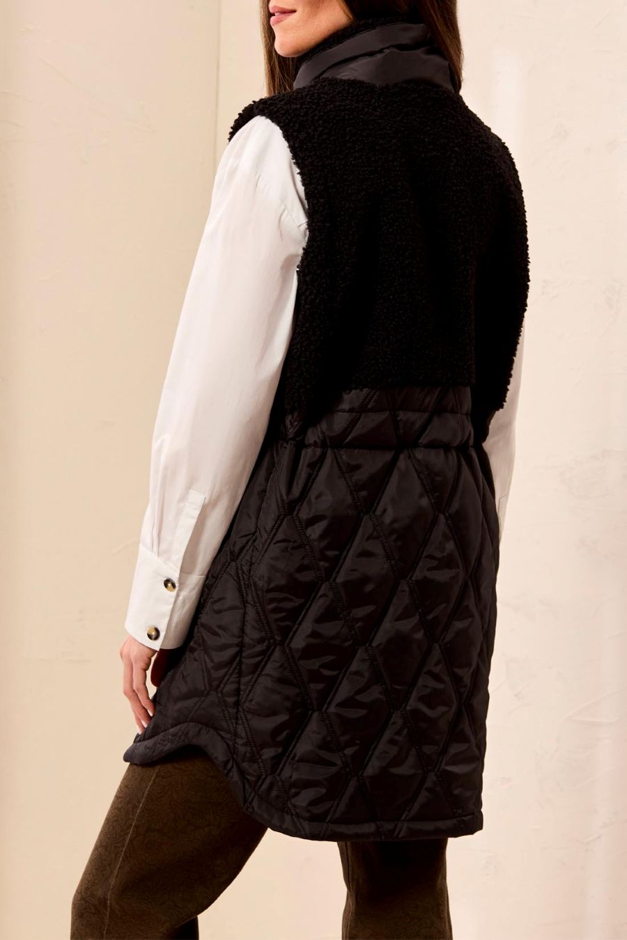 Veste sans manches nylon et sherpa - 5940o-4914 - Tribal