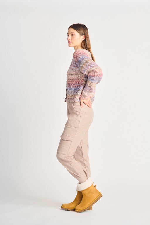 Cardigan tricot 4 boutons