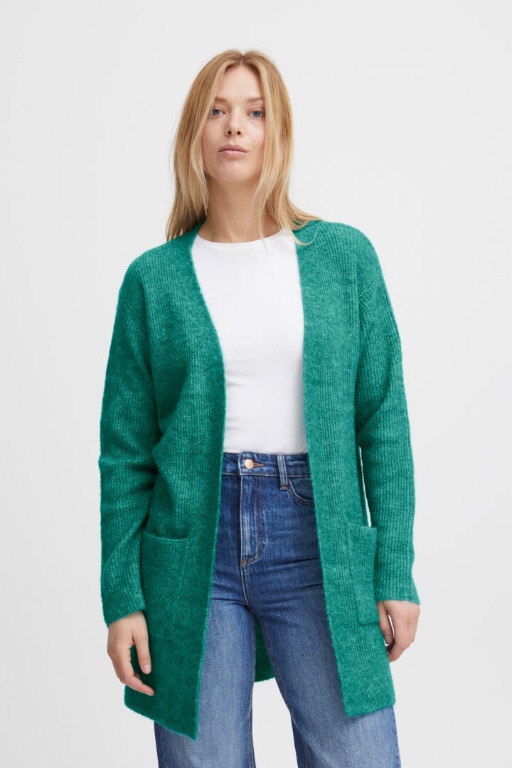 CARDIGAN MI-LONG 2 POCHES OUVERT LAIINE