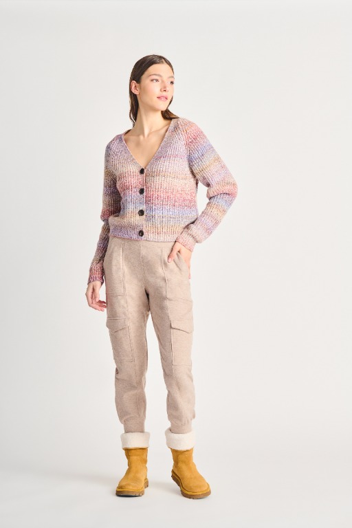 Cardigan tricot 4 boutons