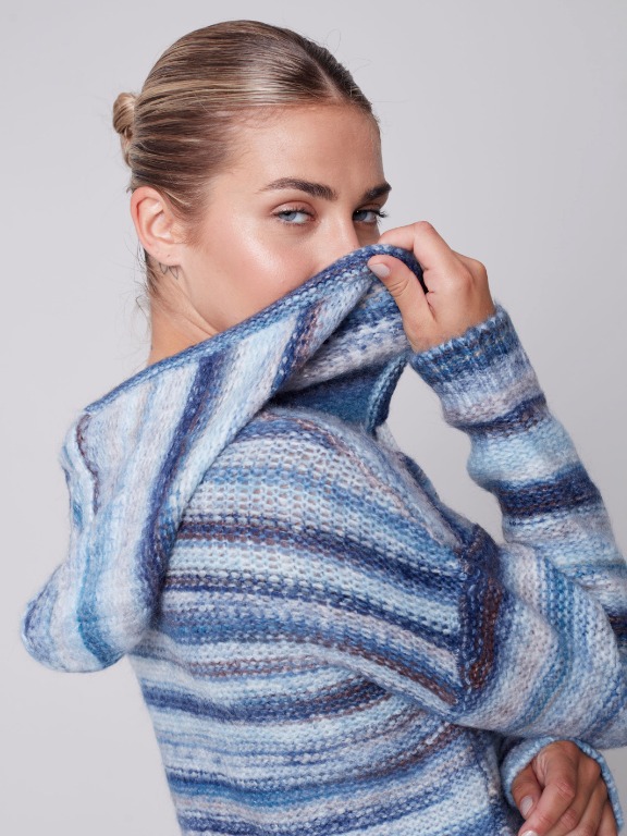 CHANDAIL CAPUCHON TRICOT PCH KANGOUROU