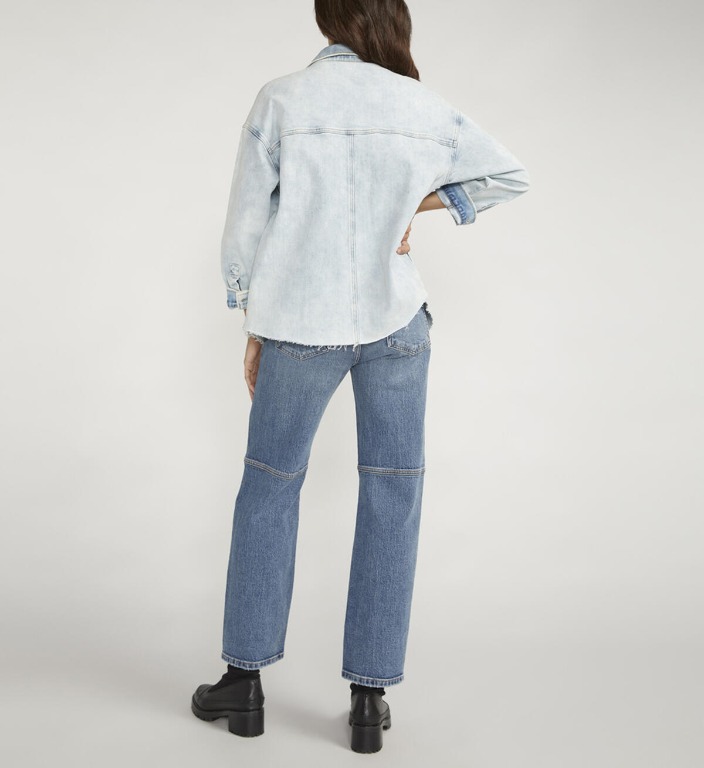 Veston jeans oversized