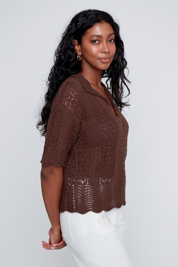 Chandail tricot ajouré