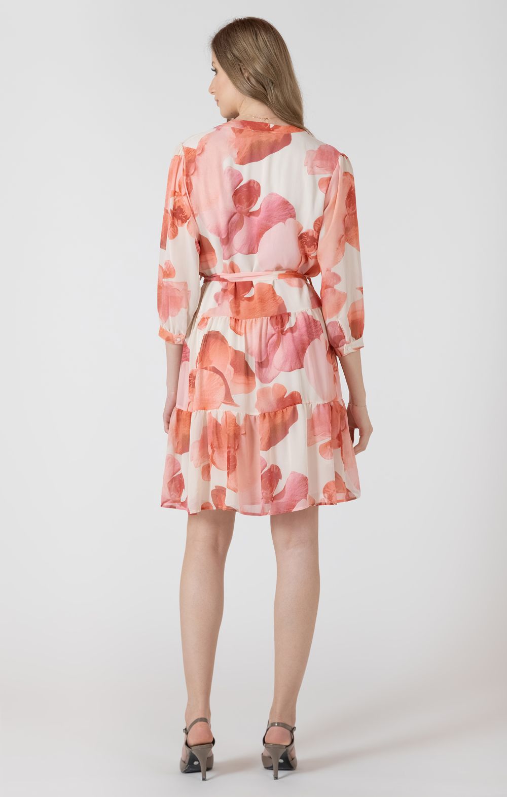 Robe fleurs ceinture taille