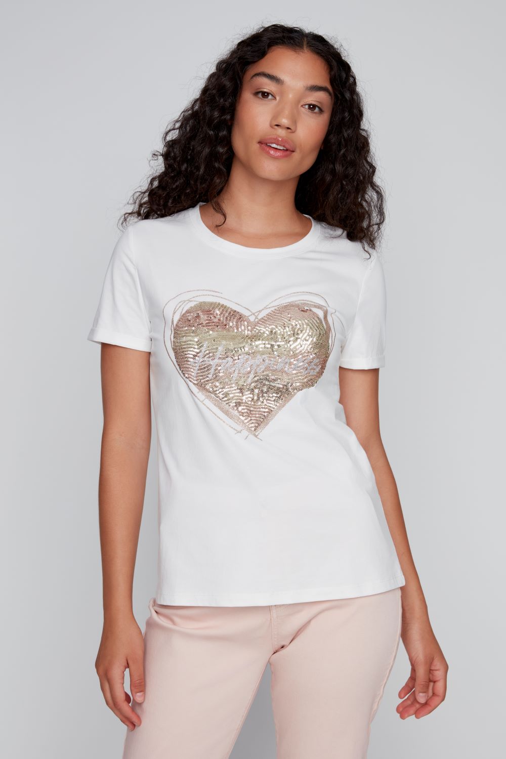 T-shirt coeur brillant - 2516032 - C.Y.C. Coco Y. Club Inc