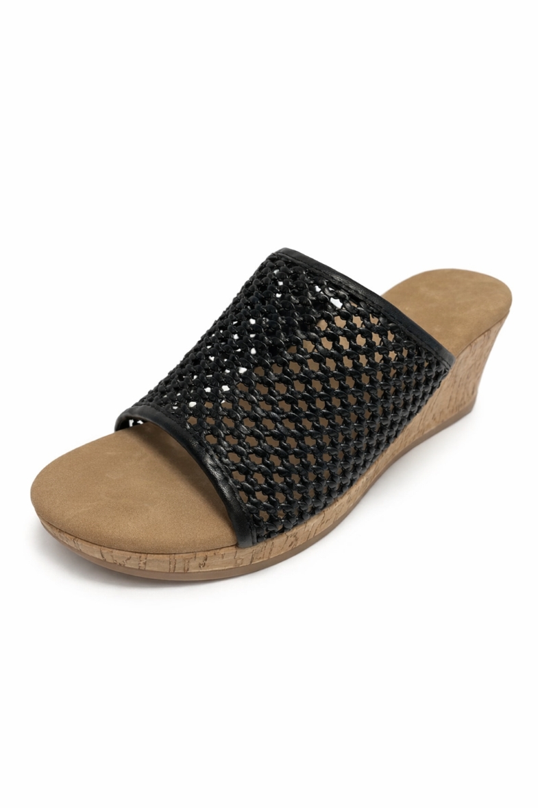 Sandale filet talon compensé - Sandy-01 - Taxi