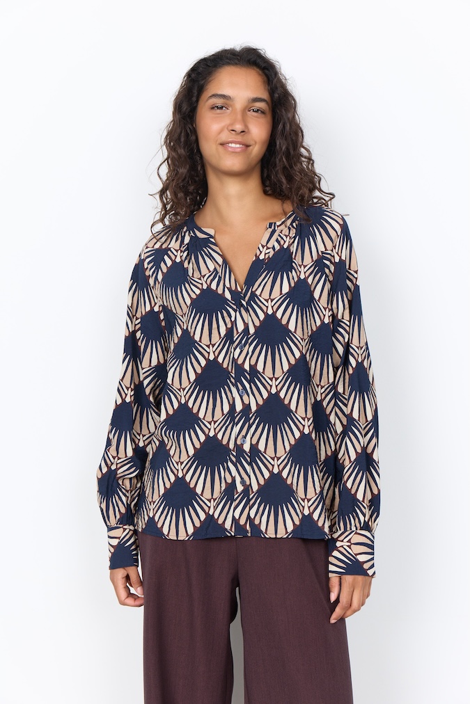 Blouse boutonnée motif - 41958 - Soya Concept