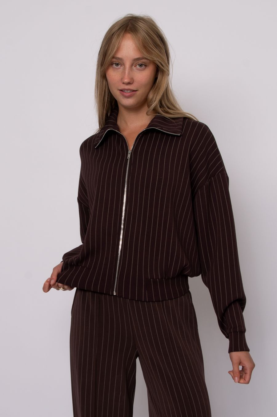 Cardigan ligné zip - 78t029so - RD Style