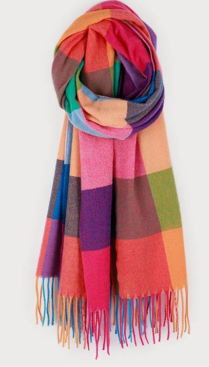 Grand foulard à carreaux