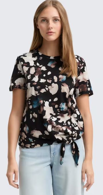 T-shirt noué bas coeur - 1040186 - Tom Tailor