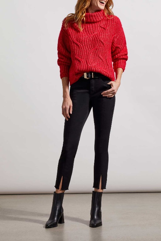 CHANDAIL TRICOT TORSADES COL BAVEUX