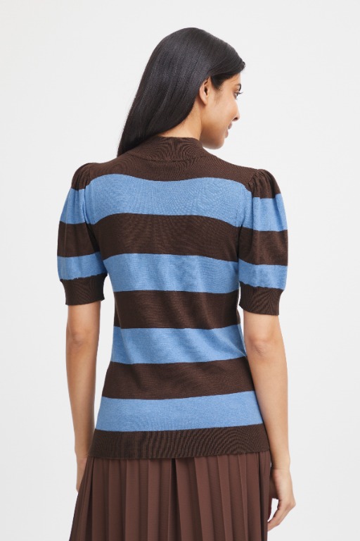 CHANDAIL M.C. MOCK NECK ÉPAULE BOUFFANTE