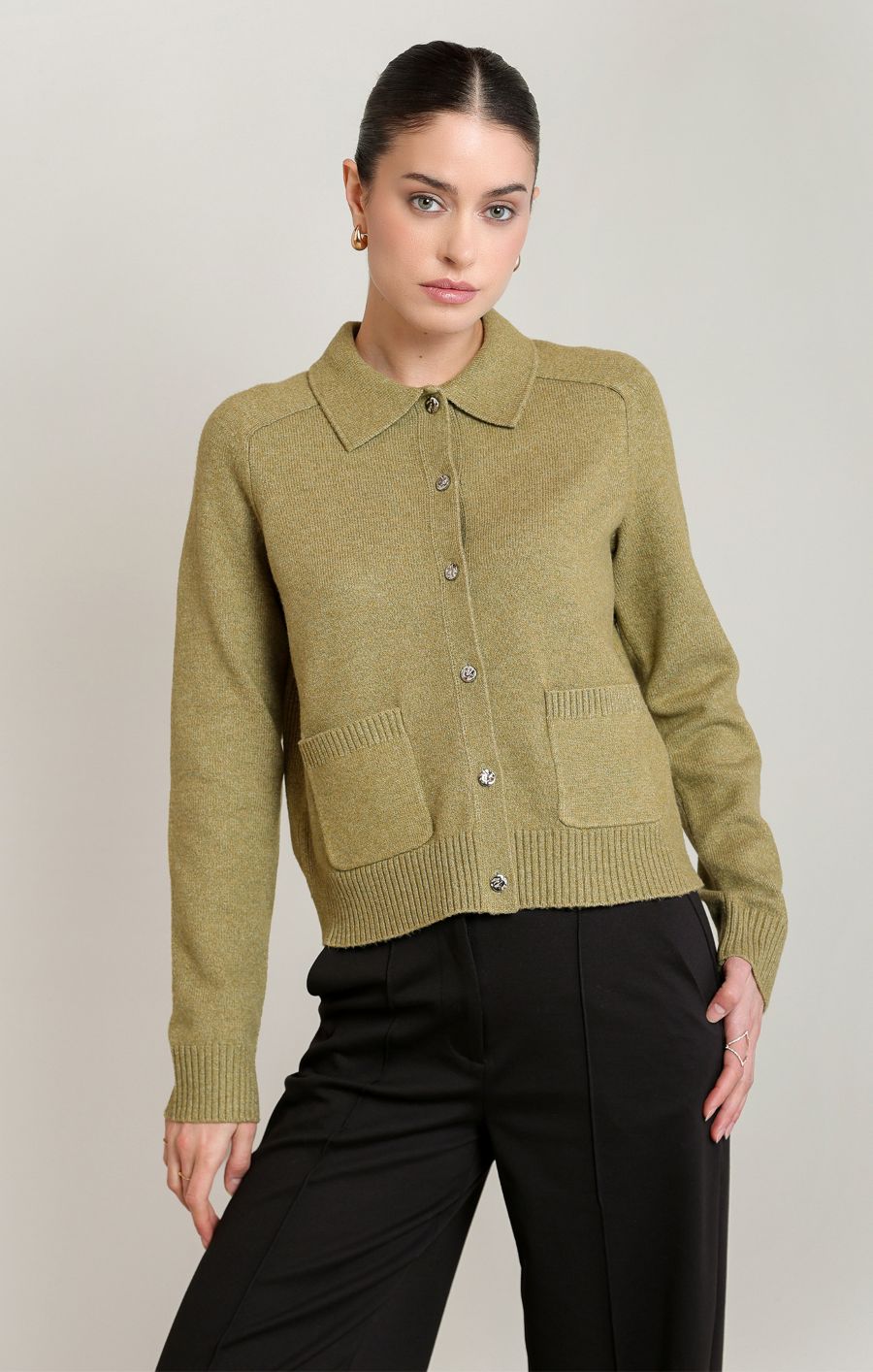 Cardigan col polo - 2827269 T - Black Tape
