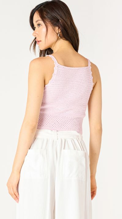 Camisole en tricot légèrement ajouré