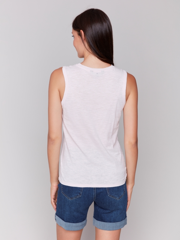 Camisole coton organique trou coeur